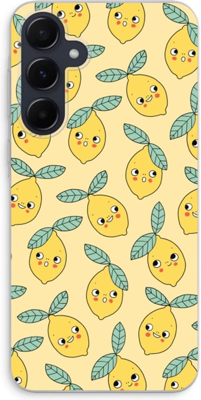 Case Company® - Hoesje geschikt voor Samsung Galaxy A55 hoesje - Citroenen - Soft Cover Telefoonhoesje - Bescherming aan alle Kanten en Schermrand
