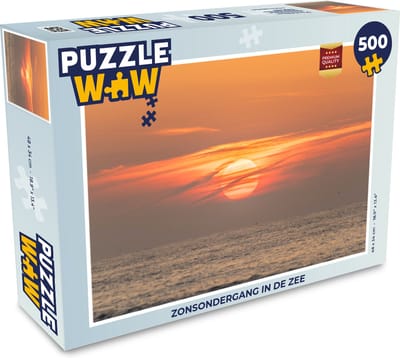 Puzzel Zonsondergang in de zee - Legpuzzel - Puzzel 500 stukjes