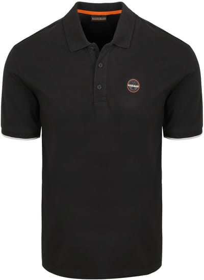 Napapijri E-Badge Polo Zwart - Maat L - Heren