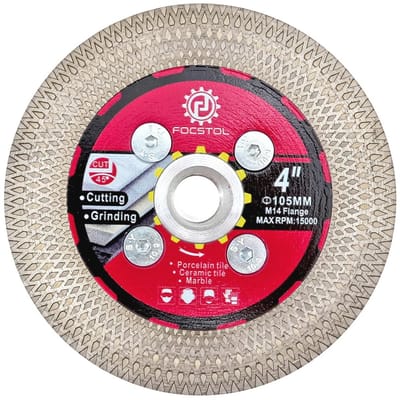 Diamant doorslijpschijf 105 mm voor porselein, keramiek, marmer en graniet