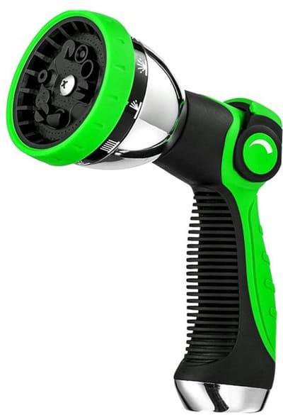 Hogedruk tuinslang – 10 sproeistanden – duimbediening aan/uit-klep – voor het besproeien van bloemen, autowassen, reinigen, huisdieren wassen.L
