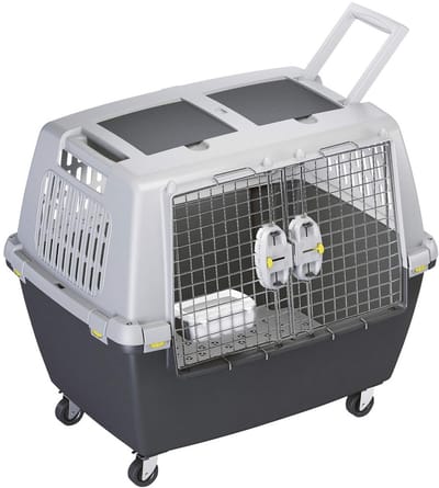 Robuuste Transportbench voor Dieren - Reiskoffer Vliegtuig, Auto & Trein - 80x58x62 cm