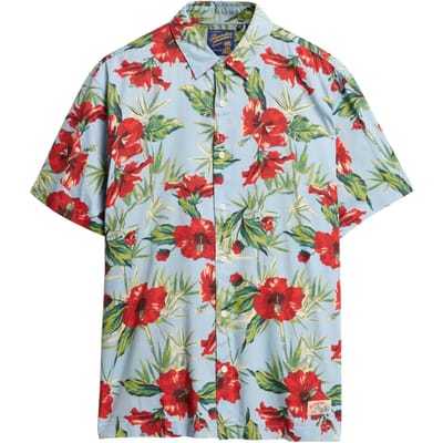 Superdry Shirt Print Hawaiian Bird of paradise - Maat M - Heren