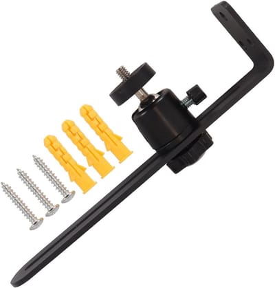 Projectorbeugel Muur - Metalen Standaard - Thuisbioscoop Opzetten - 360 Graden Draaibaar - 1/4 Inch Schroef - Zwart