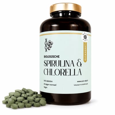 Spirulina & Chlorella Tabletten 540 stuks – Biologisch – Microalgen Supplement – Vegan – Ocin Vita