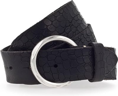 b.belt Riem Sue Ledergürtel W75 Black Zwart