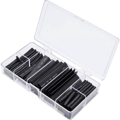 TRU COMPONENTS TC-13388828 Krimpkous assortiment Zwart Krimpverhouding:2:1 127 stuk(s)
