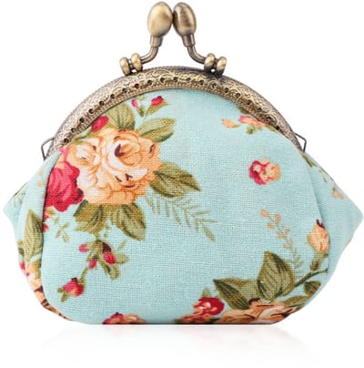 Dailygoods - Portemonnee Dames - Vintage Coin Purse - Schattige Floral Design - Compacte Pouch - Ideaal voor Feest en Dagelijks Gebruik - Perfect Cade...