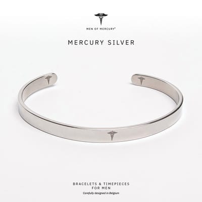 MEN OF MERCURY® Armband Heren – Mercury Silver – 925 Sterling Silver Patina – Handgemaakt – Duurzaam RVS – Universele Maat – Tijdloos Design & Bescherming