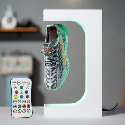 LED Zwevend Schoenenrek 360 Graden Automatisch Roterende Displaystandaard Schoenenwinkel Voorbeeld Vitrine Schoenenrek Sneaker Opbergrek