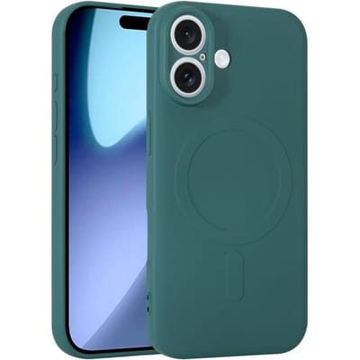 ShieldCase siliconen Magneet back cover geschikt voor iPhone 17 (donkergroen) – zacht hoesje met premium bescherming, perfecte pasvorm en stijlvol design