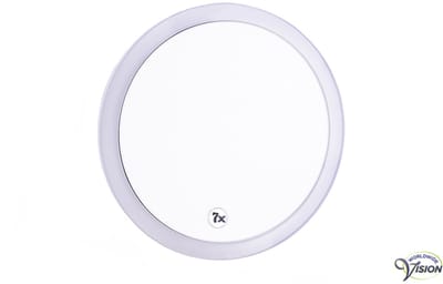Iris Spiegel met Vergroting - Plakspiegel Rond - Scheerspiegel met Zuignap - Make up Spiegel met 7X Vergroting - Transparant - Rond - Zuignap - 3 Varianten