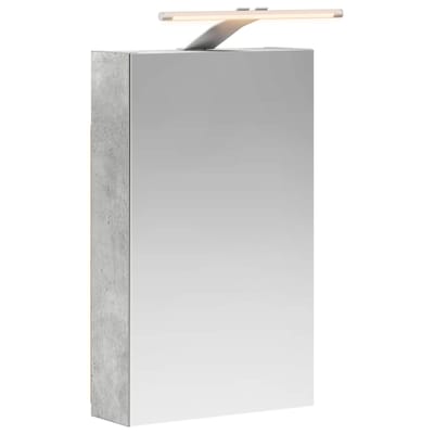 vidaXL - Badkamerspiegelkast - Beton - Grijs - 30 - x - 10,5 - x - 50 - cm - Bewerkt - hout