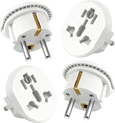 Thijox - 4 Stuks Universele Stekkeradapter voor Engeland naar Frankrijk, Internationale Adapter voor Europa, VK, VS, Zwitserland, Japan, China - Ideaa