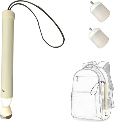 Blindenstok Telescopisch - Hulpmiddel - Veilig Lopen - Titaniumlegering - 125 cm - Zilver