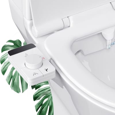 Niet-elektrische draagbare toiletbidetsproeier - dubbele zelfreinigende intrekbare sproeikoppen - regelbare waterdrukknop