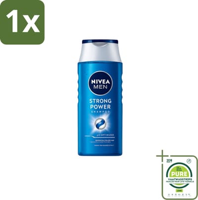 1 x NIVEA MEN – Shampoo – Strong Power – 250 ml - Sterker Haar - Vol Haar - Krachtig Haar - Zichtbaar Sterker - Volume Haar