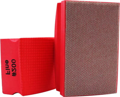 Diamant Polijsten Pad - Schuurblok Hand - Stenen Bewerken - Gegalvaniseerd Diamant - 90x55mm 2 Stuks - Groen