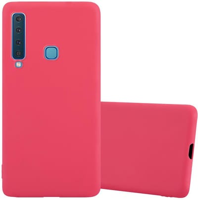 Cadorabo Hoesje geschikt voor Samsung Galaxy A9 2018 in CANDY ROOD - Beschermhoes gemaakt van flexibel TPU silicone Case Cover