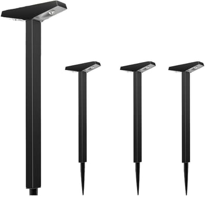 ApexArte® Tuinverlichting op Zonne Energie - Solar Buitenlampen - Zwart