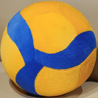 92030Cm Grappige Sport Serie Kleurrijk Volleybal Voetbal Pluche Speelgoed Schattig Volleybal Kussen Voor Huisdecoratie Bankkussen 9cm pendant yellow