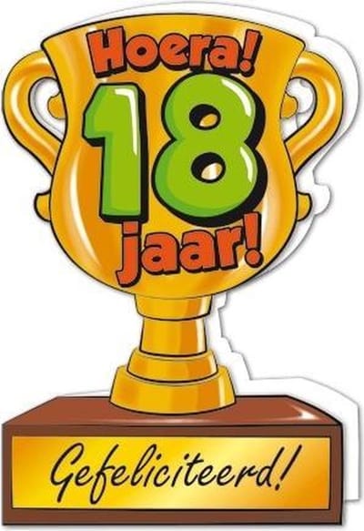 Trofee kaart - 18 jaar
