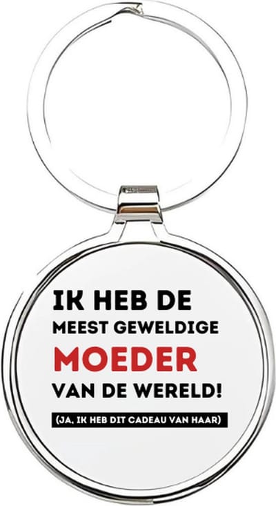 Akyol - je bent de meest geweldige moeder die er is Sleutelhanger - Moeder - de liefste moeder - moeder sleutelhanger - mama sleutelhanger - sleutelhanger mam - familie sleutelhanger - moederdag cadeautje - mama cadeau - mom - stiefmoeder- 4 x 7,5 CM