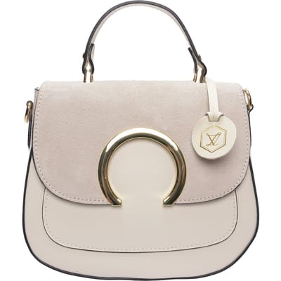 Luisa Vannini Beige Rundleer Tas