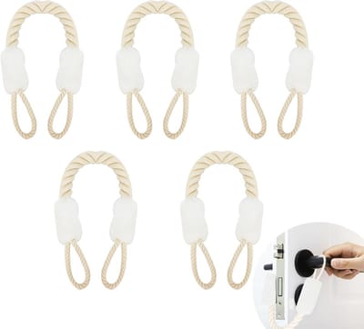 Deurkoord Set van 5 - Deurstoppers voor Huisdieren en Veiligheid - Katoen/polyester - Wit