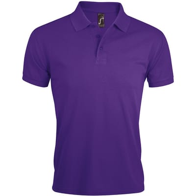 SOLS Heren Prime Pique Poloshirt met korte mouwen (Donkerpaars)
