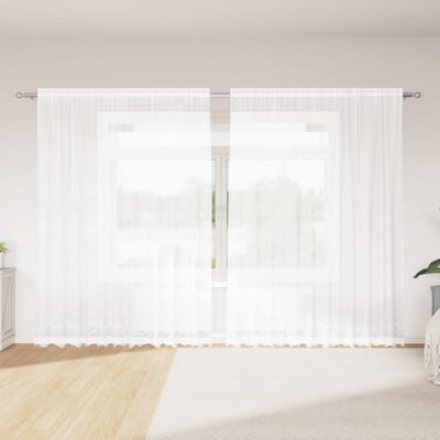 vidaXL Kantgordijn Wit 200 x 300 cm Polyester