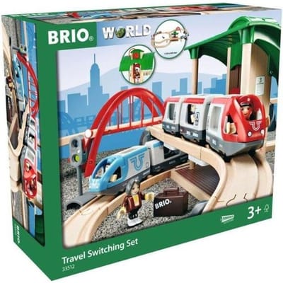 Brio Wereld Circuit Reizigersplatform - Complete set 42 onderdelen - Houten treinbaan - Ravensburger - Vanaf 3 jaar - 33512