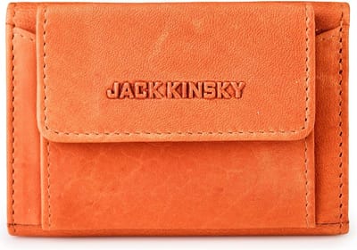 Jack Kinsky Aruba Portemonnee RFID-bescherming Leer 9.5 cm - Jongens - Horizontaal - orange