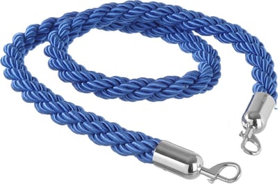 Hendi Afzetkoord Blauw met Zilverkleurige Gepolijste Haak - Lengte: 150cm