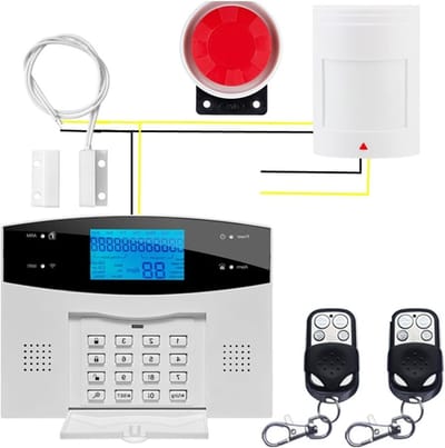 Alarmsysteem GSM PSTN - Inbraakbeveiliging App Controle - Huisbeveiliging - LCD Toetsenbord Draadloos Bedraad - 10 mm - G2BWB