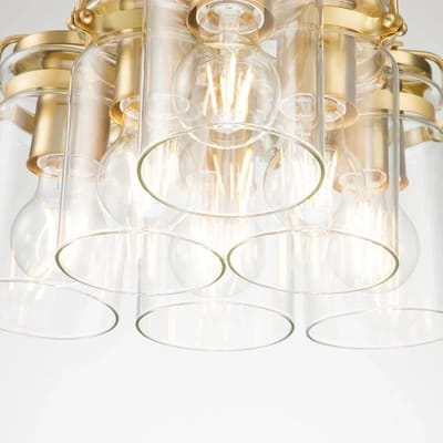 Kichler LED Hanglamp Brinley | 6X E27 Max 60W | Dimbaar | Brushed Brass