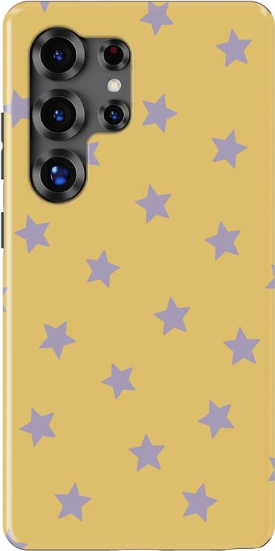 DripCase Hoesje Samsung Galaxy S25 Ultra | Sterren Design | Magnetisch Opladen | 2-in-1 Ontwerp | Stars Backcover Sunny Lilac