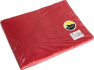 KURTT - 250 Placemats, 30x40cm Antislip Placemat van gecoat papier - Waterafstotende Onderlegger, Onderzetter - rood