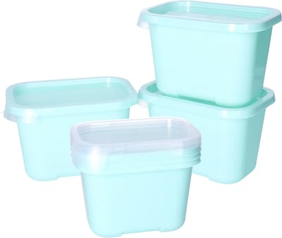 Juypal Vershoudbakjes nestbaar - BPA vrij - meal prep - 6x stuks van 1 liter - mintgroen - luchtdicht - herbruikbaar