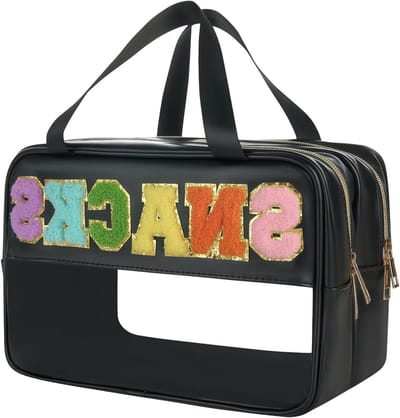 Dubbellaags transparante make-uptas, waterdichte organizer voor cosmetica, sieraden en snacks, 30 x 21 x 16 cm, ideaal voor reizen en dagelijks gebruik
