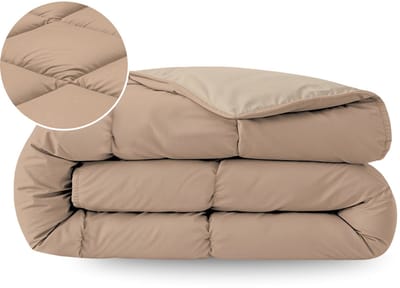 Zelesta Pure Duo Katoen Zomerdekbed - Rozebruin & Betonbruin 160x220cm