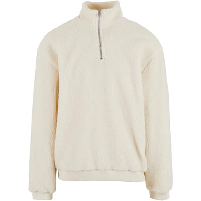 Urban Classics - Oversized Teddy Troyer Sweater/trui - S - Creme