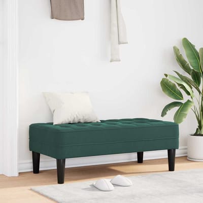 vidaXL - Bank - met - kussen - Donkergroen - 113 - x - 57 - x - 39 - cm - Fluweel