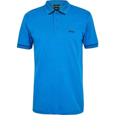 Boss Paule-poloshirt met korte mouwen voor heren (Blauw)