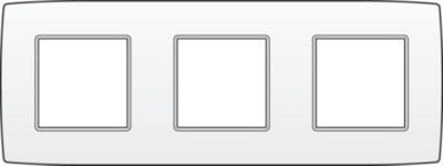 Niko afdekplaat 3V horizontaal original white (101-76700)
