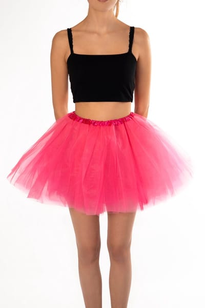 KIMU® Tutu Neon Roze Tule Rokje - Maat 68 74 80 86 92 98 - Blacklight Petticoat Rok Baby Peuter Meisje - Balletpakje Kinderen Babypakje Festival