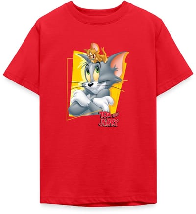 Tom En Jerry Portret T-Shirt Tiener