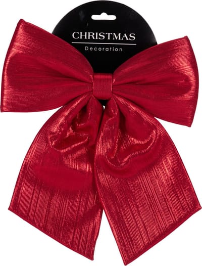 Home & Styling Kerstdecoratie/Kerststrik - Set van 4 stuks - 28cm - Rood