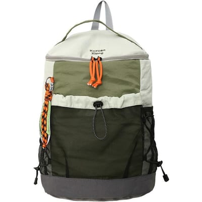Trendy en Modieuze Lichte Reisrugzak Nieuwe Outdoor Bergbeklimmen Schooltas Heren Contrasterende Kleur Splicing Trekkoordrugzak Large without pendant