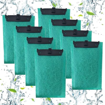 8 x Actieve Koolstof Zeoliet Vervangingsfilter Pads voor Aquariumfilter, Filtermedia voor Tetra Reptofilter, Effectieve Waterfiltratie en Onderhoud
